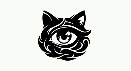 Fototapeta premium Cat eye symbol illustration