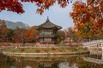 Obraz premium Gyeongbokgung Palace in Autumn - Seoul, South Korea