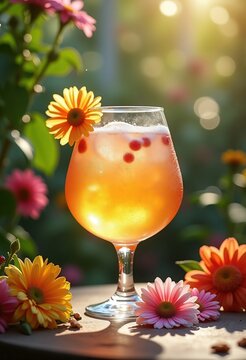 Botanical Garden Elderflower Cordial Sparkling Water Refreshment Nature Cafe Indoor Oasis