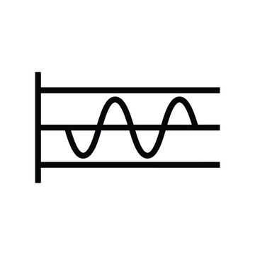 Light wave energy science silhouette icon