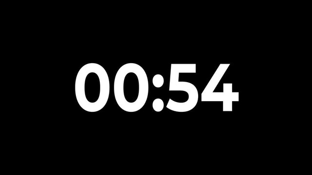 2 minute stopwatch,analog neon clock icon animation.digital led light game timer animation.Simple count-down timer icon animation.