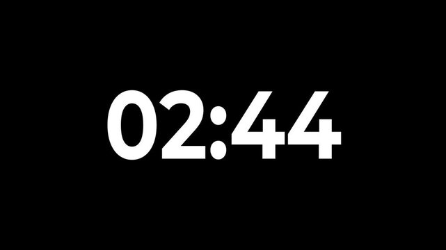 3 minute stopwatch,analog neon clock icon animation.digital led light game timer animation.Simple count-down timer icon animation.