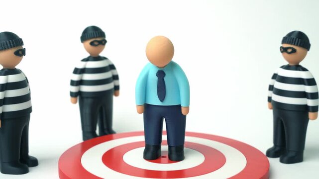 A thief robbed an office worker. A scammer defrauds a businessman. Extortion and blackmail in the corporate sphere. Risk management, cybersecurity, and business protection