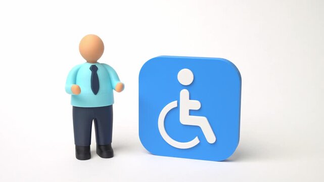 An official explains the rights and benefits of persons with disabilities. Social protection. Inclusion policy concept, access to support programs and legal guarantees. Equality awareness
