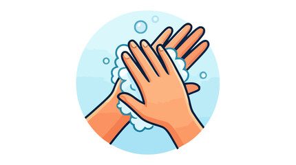 Fototapeta premium Hands Washing with Soap Bubbles.