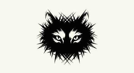 Stylized wolf head silhouette graphic © ADIT