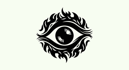 Obraz premium Symbolic eye graphic on light background