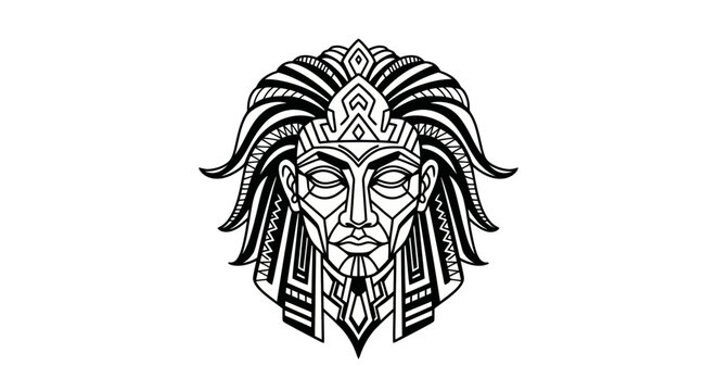 Geometric human face illustration