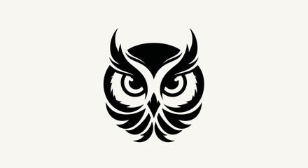 Obraz premium Stylized owl illustration on white background