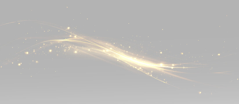 abstract gold sparkle wave with glowing particles and luxurious motion effect in dark cosmic space background