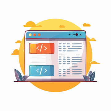 Web Development and Coding Illustration