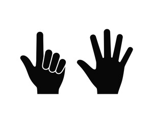 Obraz premium Hand gesture peace and stop signs
