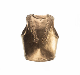 Obraz premium golden knight armor on a white isolated background 
