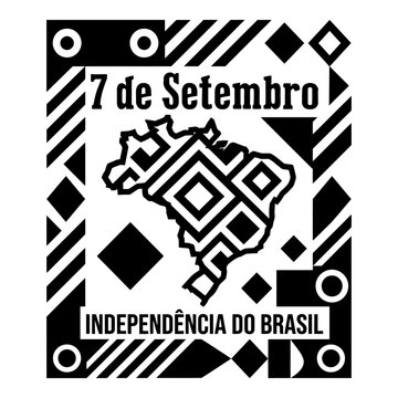 Sete de Setembro geometric map tile vector design