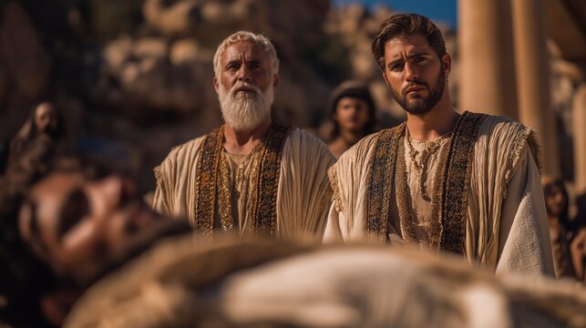 Nadab and Abihu Before the Altar reveals the deadly cost of disobedience as sacred fire turns a holy moment into fearful silence before God&rsquo;s holiness.
