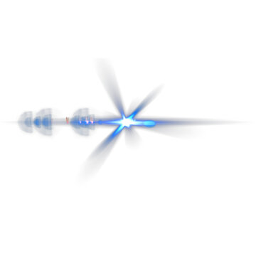 Clean light leack realistic isolated on white as a sharp reflection blue light background with glowing motion design and copy space effects
