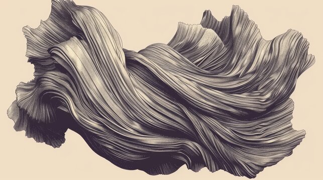 Circular Black Ink Zen Brush Stroke 258