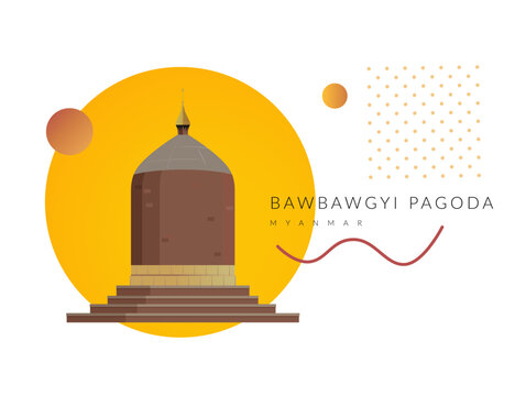 Pyu city-states - Bawbawgyi Pagoda Sri Ksetra- Myanmar - Stock Illustration