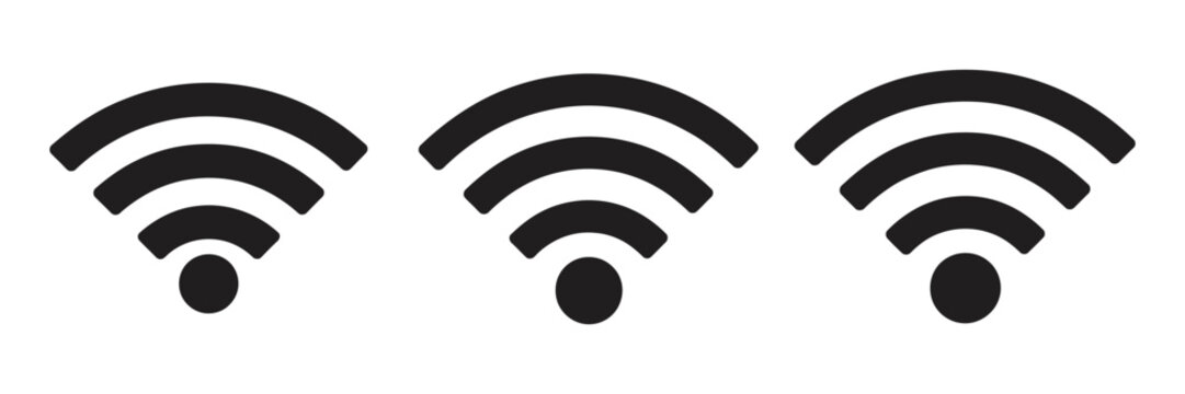 Wireless and WiFi icon sign for remote internet access, podcast and connectivity symbol design, modern vector illustration for digital communication and network technology themes