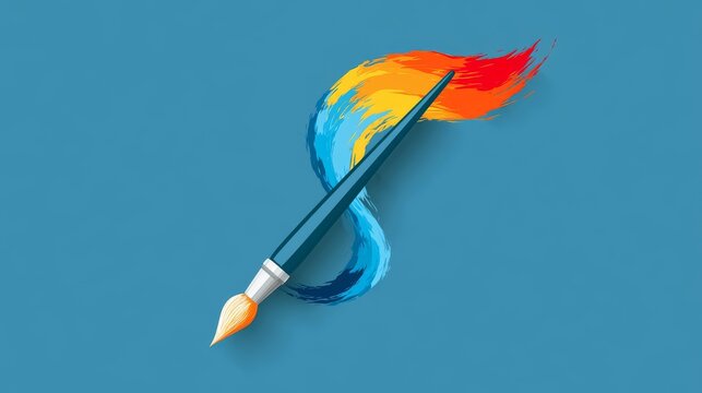 Abstract Colorful Paint Brush Stroke Background 384