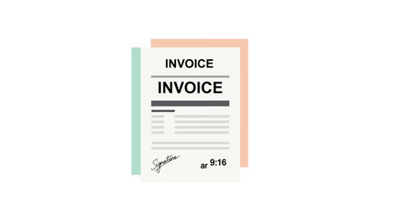 Obraz premium A sample invoice document template.