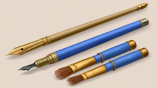 Assorted Artist Brush Set for Painting and Design 551