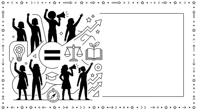 Women empowerment and gender equality concept illustration.