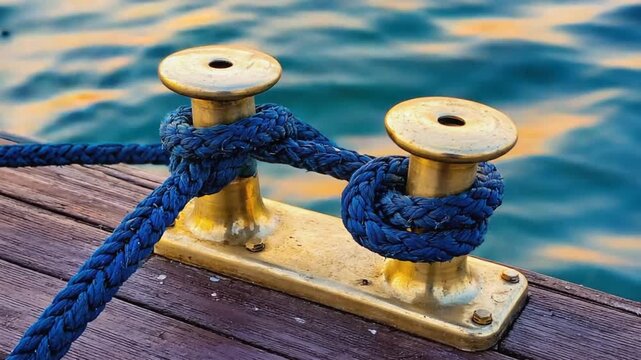 Knot for mooring a boat.