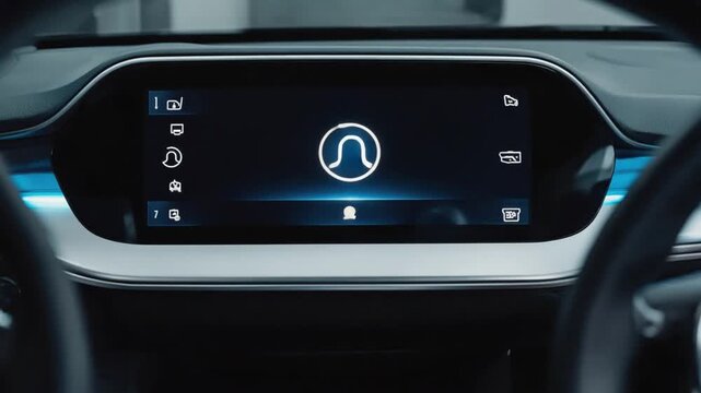 Low battery warning in an electric car.
