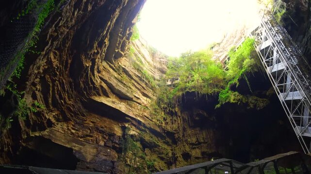 Dungeon, cave, underground abyss, Padirac, France
