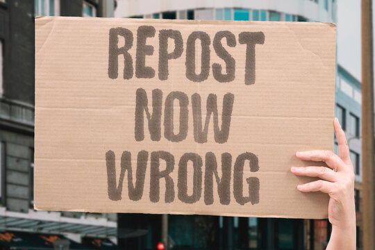 "Repost Now Wrong" Instant sharing before reading spreads mass error. MISINFORMATION. SHARE. VIRAL. MEDIA. VERIFY.