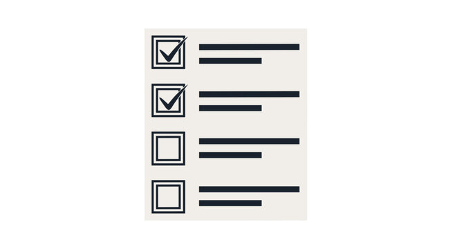 Checklist with two items marked complete and two items remaining to do