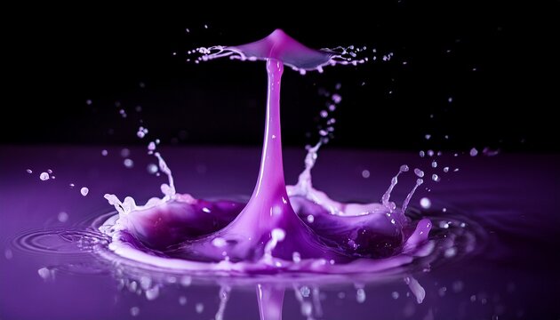dynamic purple splash capturing the fluidity and energy of a liquid a vibrant purple splash takes center stage creating a captivating visual display