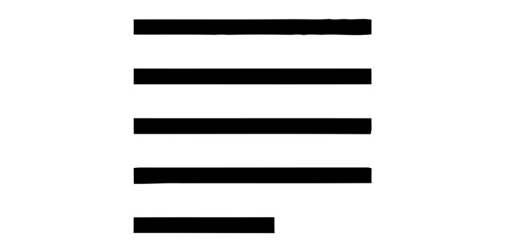 Text alignment left icon symbol with alignment typography document interface