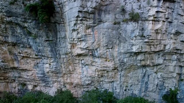 Hiking Trail Along Gorges du Loup Rocky Canyon and River
