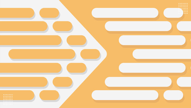 Abstract Rounded Line Banner Background Yellow and White. Vector Illustration