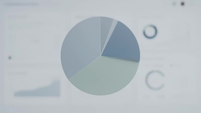 Medium shot of a fundoffunds allocation dashboard focused on a conservative pie chart highlighting lowrisk portfolio distribution with muted colors and blurred background elements.