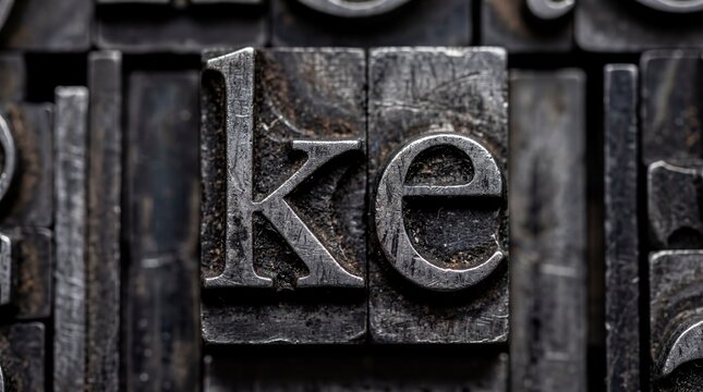 typography techniques, a close-up view of intricately spaced letters showcasing unique kerning