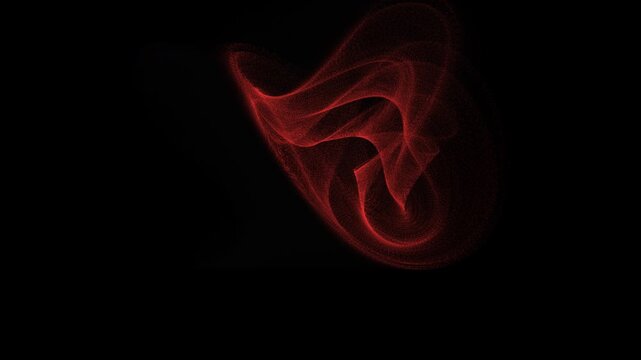 Halvorsen Starburst Strange Attractor 4K Glowing Crimson Gold Particles Chaotic System Physics Simulation Seamless Loop