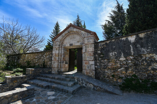 Veljusa, Strumica, Macedonia. April 10, 2026. Church at the Monastery of Theotokos the Merciful - Eleusa. The church was build in 1080 by the monk.