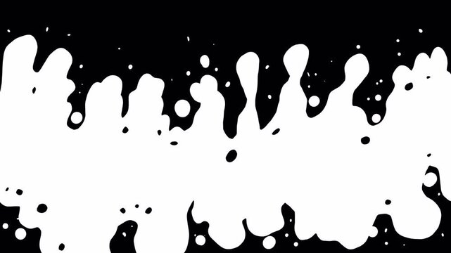 Bloody video transition with teeth on a black screen. Liquid stains spread in 4K.