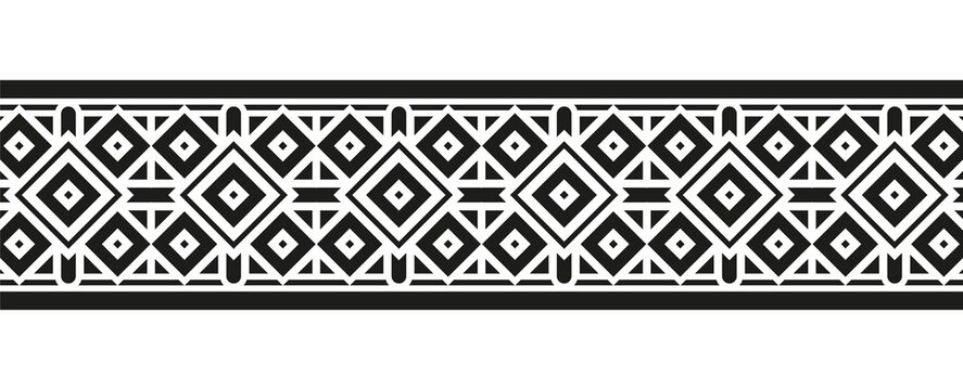 ornament style ethnic seamless borders