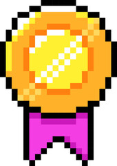 Fototapeta premium Pixel video game icons loading progress bars menu buttons and arrows in 8bit retro style