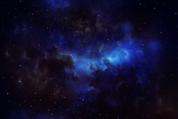 Dark Galaxy Space Background – Cosmic Nebula Universe Texture ©  RenderWave