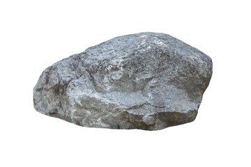 Large grey natural stone isolated on a white background © Svitlana