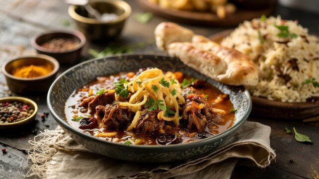 Nihari. The legendary hearty dish belongs to the Pakistani and Indian (Muslim) cuisine.