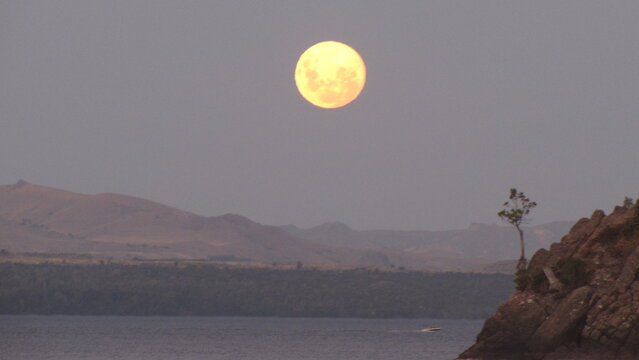 moon over the sea