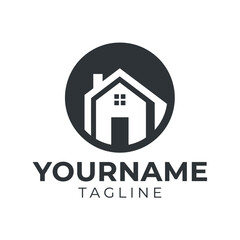 Fototapeta premium House logo design with modern style.