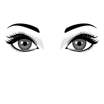 eye, eyes, woman, womans, red, shadow, eyelashes, eyebrows, makeup, digital, art, portrait, closeup, bold, striking, beauty, fashion, style, cosmetics, lashes, brows, face, features, graphic, design, 