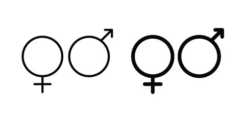Unisex icon design. Black outline pictogram © Zandra